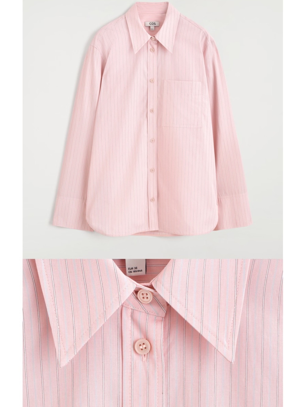 COS Pink Cotton Button Up - 2